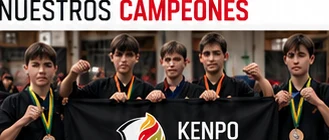 Imagen ilustrativa de competidores de Kenpo con medallas